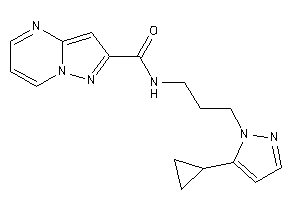 N-[3-(5-cyclopropylpyrazol-1-yl)propyl]pyrazolo[1,5-a]pyrimidine-2-carboxamide