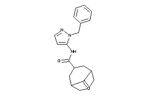 Image of N-(2-benzylpyrazol-3-yl)-9-keto-bicyclo[3.3.1]nonane-7-carboxamide