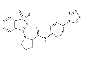 1-(1,1-diketo-1,2-benzothiazol-3-yl)-N-[4-(tetrazol-1-yl)phenyl]pyrrolidine-2-carboxamide