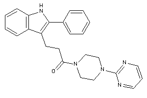 3-(2-phenyl-1H-indol-3-yl)-1-[4-(2-pyrimidyl)piperazino]propan-1-one