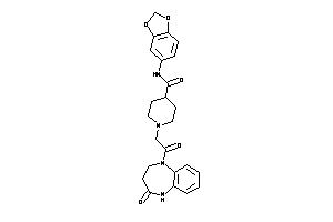 N-(1,3-benzodioxol-5-yl)-1-[2-keto-2-(4-keto-3,5-dihydro-2H-1,5-benzodiazepin-1-yl)ethyl]isonipecotamide