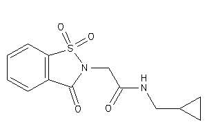 Image of N-(cyclopropylmethyl)-2-(1,1,3-triketo-1,2-benzothiazol-2-yl)acetamide