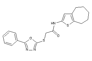 2-[(5-phenyl-1,3,4-oxadiazol-2-yl)thio]-N-(5,6,7,8-tetrahydro-4H-cyclohepta[b]thiophen-2-yl)acetamide