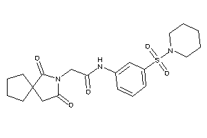 2-(2,4-diketo-3-azaspiro[4.4]nonan-3-yl)-N-(3-piperidinosulfonylphenyl)acetamide