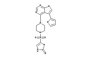 5-[4-[5-(2-thienyl)thieno[2,3-d]pyrimidin-4-yl]piperazino]sulfonyl-4-thiazolin-2-one