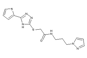 N-(3-pyrazol-1-ylpropyl)-2-[[5-(2-thienyl)-4H-1,2,4-triazol-3-yl]thio]acetamide