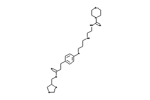 Image of 3-[4-[3-[2-(morpholine-4-carbonylamino)ethylamino]propoxy]phenyl]propionic Acid 1,3-dioxolan-4-ylmethyl Ester