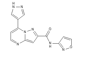 N-isoxazol-3-yl-7-(1H-pyrazol-4-yl)pyrazolo[1,5-a]pyrimidine-2-carboxamide