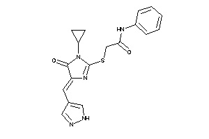 2-[[1-cyclopropyl-5-keto-4-(1H-pyrazol-4-ylmethylene)-2-imidazolin-2-yl]thio]-N-phenyl-acetamide