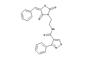 N-[2-(5-benzal-2,4-diketo-thiazolidin-3-yl)ethyl]-3-phenyl-isoxazole-4-carboxamide