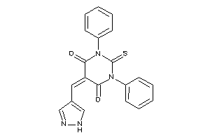 1,3-diphenyl-5-(1H-pyrazol-4-ylmethylene)-2-thioxo-hexahydropyrimidine-4,6-quinone