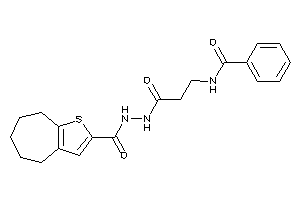 N-[3-keto-3-[N'-(5,6,7,8-tetrahydro-4H-cyclohepta[b]thiophene-2-carbonyl)hydrazino]propyl]benzamide