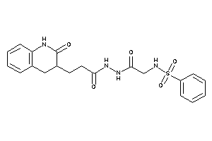 Image of N-[2-keto-2-[N'-[3-(2-keto-3,4-dihydro-1H-quinolin-3-yl)propanoyl]hydrazino]ethyl]benzenesulfonamide