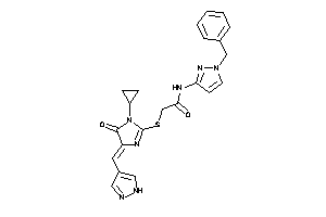 N-(1-benzylpyrazol-3-yl)-2-[[1-cyclopropyl-5-keto-4-(1H-pyrazol-4-ylmethylene)-2-imidazolin-2-yl]thio]acetamide