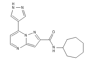 N-cycloheptyl-7-(1H-pyrazol-4-yl)pyrazolo[1,5-a]pyrimidine-2-carboxamide