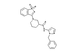 N-(2-benzylpyrazol-3-yl)-1-(1,1-diketo-1,2-benzothiazol-3-yl)nipecotamide