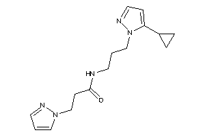Image of N-[3-(5-cyclopropylpyrazol-1-yl)propyl]-3-pyrazol-1-yl-propionamide