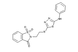 2-[2-[(5-anilino-1,3,4-thiadiazol-2-yl)thio]ethyl]-1,1-diketo-1,2-benzothiazol-3-one