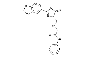 2-[[5-(1,3-benzodioxol-5-yl)-2-thioxo-1,3,4-oxadiazol-3-yl]methylamino]-N-phenyl-acetamide