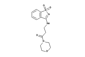 3-[(1,1-diketo-1,2-benzothiazol-3-yl)amino]-1-morpholino-propan-1-one