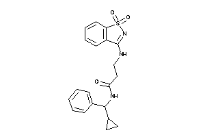 N-[cyclopropyl(phenyl)methyl]-3-[(1,1-diketo-1,2-benzothiazol-3-yl)amino]propionamide