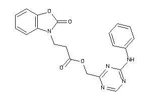 3-(2-keto-1,3-benzoxazol-3-yl)propionic Acid (4-anilino-s-triazin-2-yl)methyl Ester