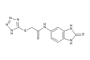 N-(2-keto-1,3-dihydrobenzimidazol-5-yl)-2-(1H-tetrazol-5-ylthio)acetamide