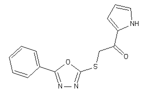 Image of 2-[(5-phenyl-1,3,4-oxadiazol-2-yl)thio]-1-(1H-pyrrol-2-yl)ethanone