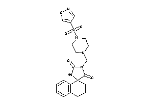 3-[(4-isoxazol-4-ylsulfonylpiperazino)methyl]spiro[imidazolidine-5,1'-tetralin]-2,4-quinone