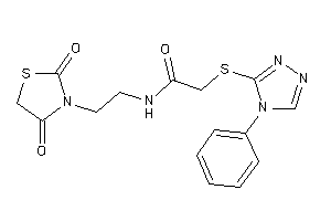 N-[2-(2,4-diketothiazolidin-3-yl)ethyl]-2-[(4-phenyl-1,2,4-triazol-3-yl)thio]acetamide