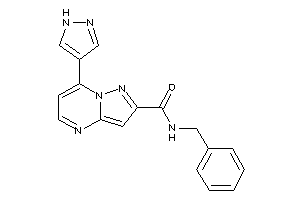 N-benzyl-7-(1H-pyrazol-4-yl)pyrazolo[1,5-a]pyrimidine-2-carboxamide