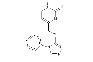 Image of 6-[[(4-phenyl-1,2,4-triazol-3-yl)thio]methyl]-3,4-dihydro-1H-pyrimidin-2-one