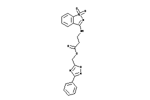 3-[(1,1-diketo-1,2-benzothiazol-3-yl)amino]propionic Acid (3-phenyl-1,2,4-oxadiazol-5-yl)methyl Ester