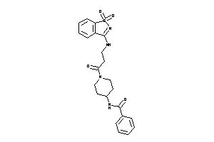 N-[1-[3-[(1,1-diketo-1,2-benzothiazol-3-yl)amino]propanoyl]-4-piperidyl]benzamide