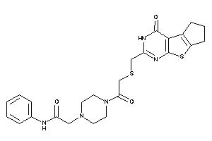 2-[4-[2-[(ketoBLAHyl)methylthio]acetyl]piperazino]-N-phenyl-acetamide