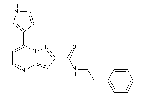 N-phenethyl-7-(1H-pyrazol-4-yl)pyrazolo[1,5-a]pyrimidine-2-carboxamide