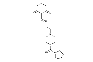 2-[2-[4-(cyclopentanecarbonyl)piperazino]ethyliminomethyl]cyclohexane-1,3-quinone