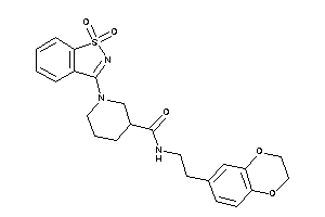 N-[2-(2,3-dihydro-1,4-benzodioxin-6-yl)ethyl]-1-(1,1-diketo-1,2-benzothiazol-3-yl)nipecotamide