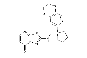2-[[1-(2,3-dihydro-1,4-benzodioxin-6-yl)cyclopentyl]methylamino]-[1,3,4]thiadiazolo[3,2-a]pyrimidin-5-one