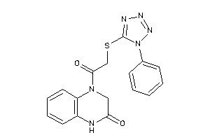 Image of 4-[2-[(1-phenyltetrazol-5-yl)thio]acetyl]-1,3-dihydroquinoxalin-2-one