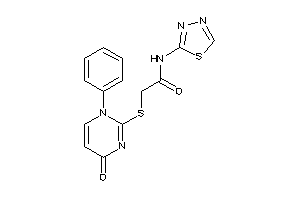 2-[(4-keto-1-phenyl-pyrimidin-2-yl)thio]-N-(1,3,4-thiadiazol-2-yl)acetamide