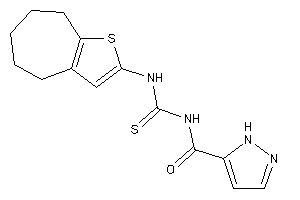 N-(5,6,7,8-tetrahydro-4H-cyclohepta[b]thiophen-2-ylthiocarbamoyl)-1H-pyrazole-5-carboxamide