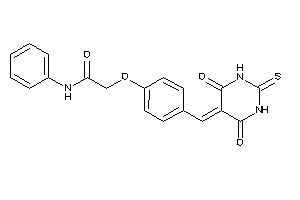 2-[4-[(4,6-diketo-2-thioxo-hexahydropyrimidin-5-ylidene)methyl]phenoxy]-N-phenyl-acetamide