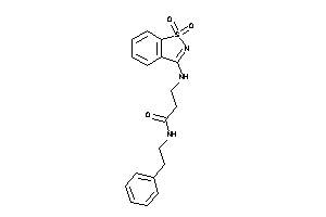 3-[(1,1-diketo-1,2-benzothiazol-3-yl)amino]-N-phenethyl-propionamide