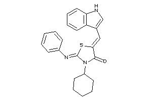 3-cyclohexyl-5-(1H-indol-3-ylmethylene)-2-phenylimino-thiazolidin-4-one