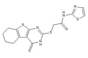 2-[(4-keto-5,6,7,8-tetrahydro-3H-benzothiopheno[2,3-d]pyrimidin-2-yl)thio]-N-thiazol-2-yl-acetamide