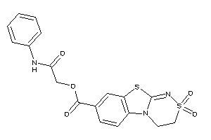 Image of 2,2-diketo-3,4-dihydro-[1,2,4]thiadiazino[3,4-b][1,3]benzothiazole-8-carboxylic Acid (2-anilino-2-keto-ethyl) Ester