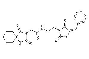 N-[2-(5-benzal-2,4-diketo-thiazolidin-3-yl)ethyl]-2-(2,4-diketo-1,3-diazaspiro[4.5]decan-3-yl)acetamide