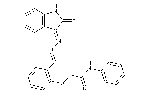 Image of 2-[2-[[(2-ketoindolin-3-ylidene)hydrazono]methyl]phenoxy]-N-phenyl-acetamide