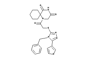 1-[2-[[4-benzyl-5-(3-furyl)-1,2,4-triazol-3-yl]thio]acetyl]-1,4-diazaspiro[5.5]undecane-3,5-quinone